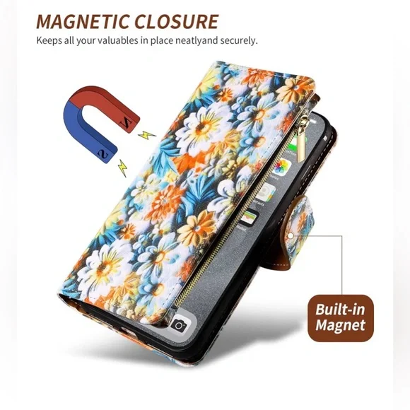 Floral Wallet Case for Samsung Galaxy S20 - Multicolor - Picture 3 of 7